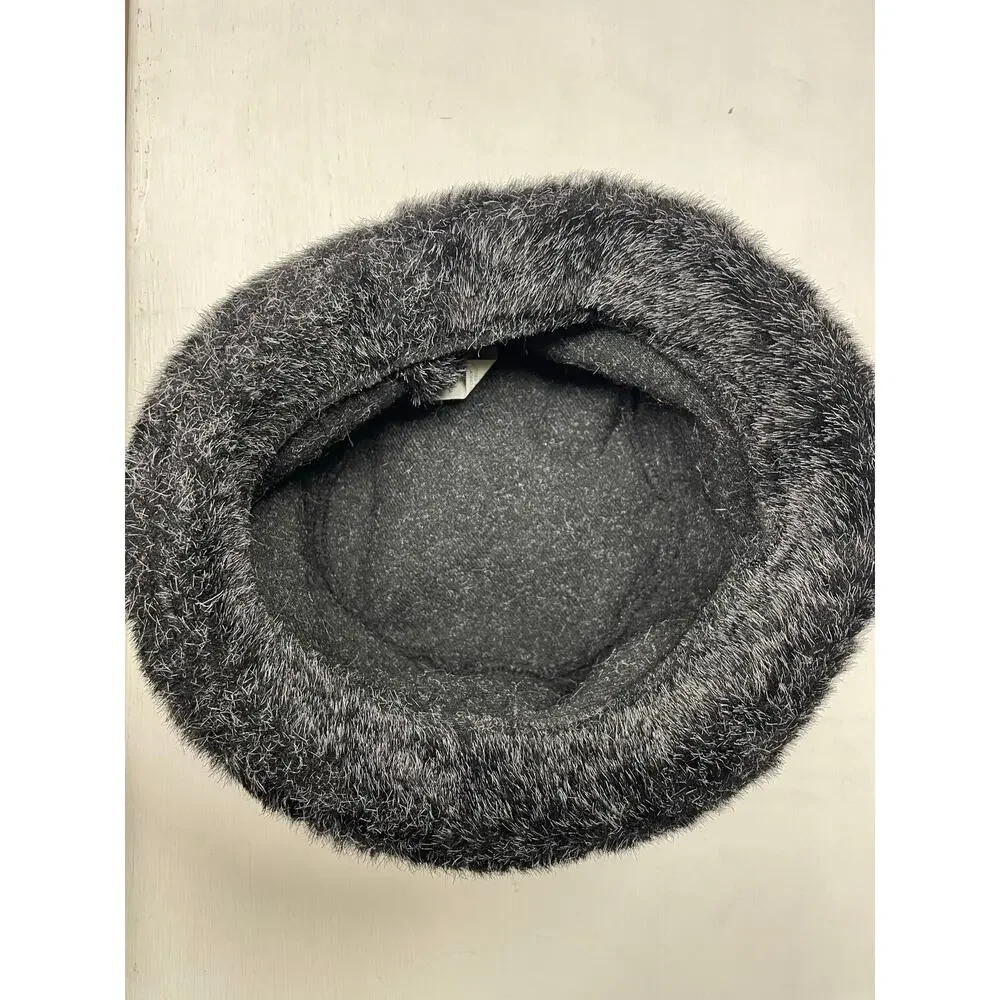 Parkhurst Faux Fur Bucket Hat Russian Style Ladies Winter Hat Old Money Gray